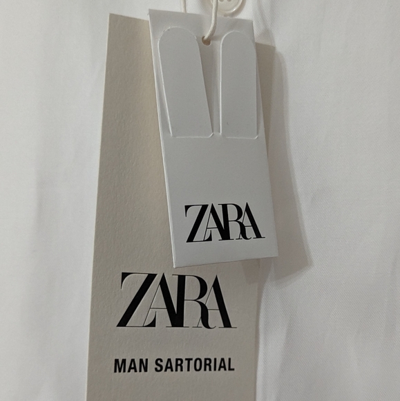 Zara Textured Weave Twill Dress Shirt - Picture 6 of 7